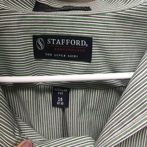 Men’s green stripped dress shirt